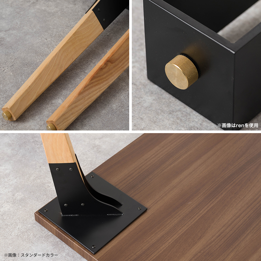 テーブル脚 アイアン ローテーブル おしゃれ コンビネーションテーブルの脚 kasane 高さ380mm サンドカラー 4脚1セット JQの画像