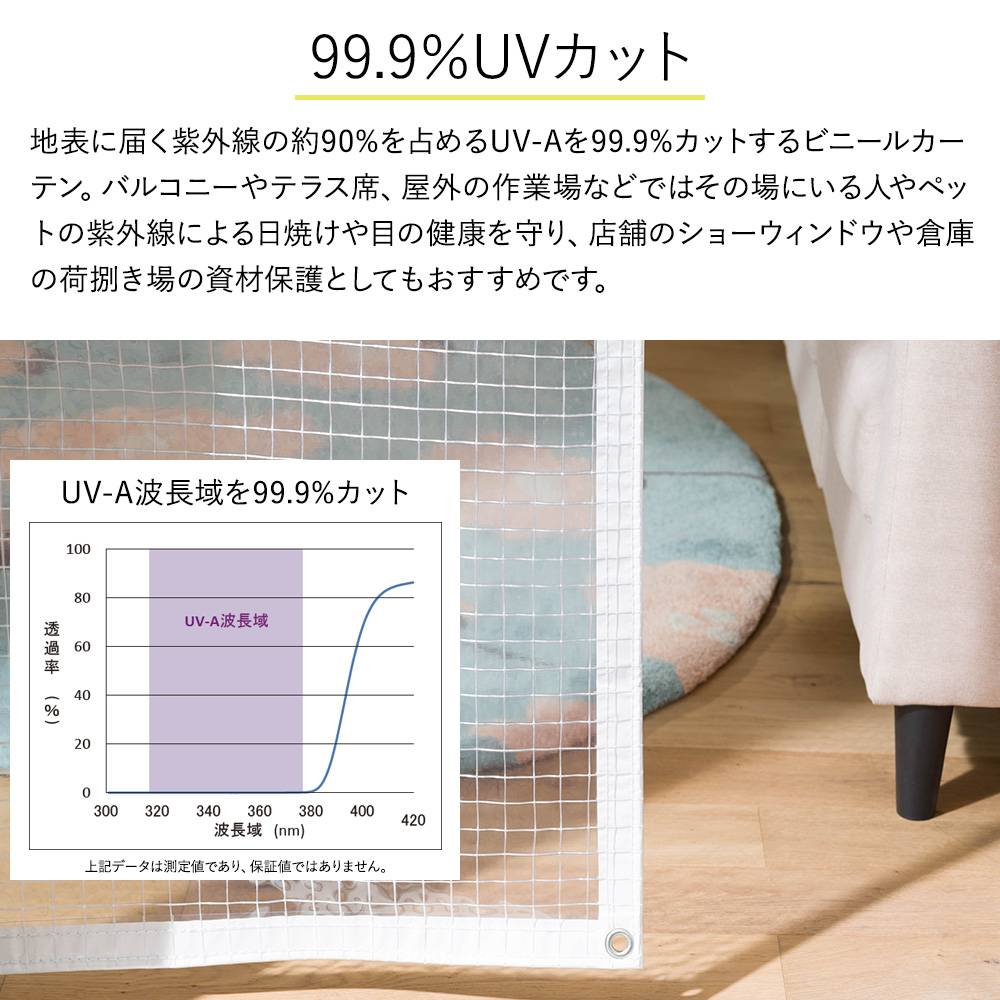 友安製作所 ビニールカーテン 屋外 透明糸入り 防炎 ビニールシート
