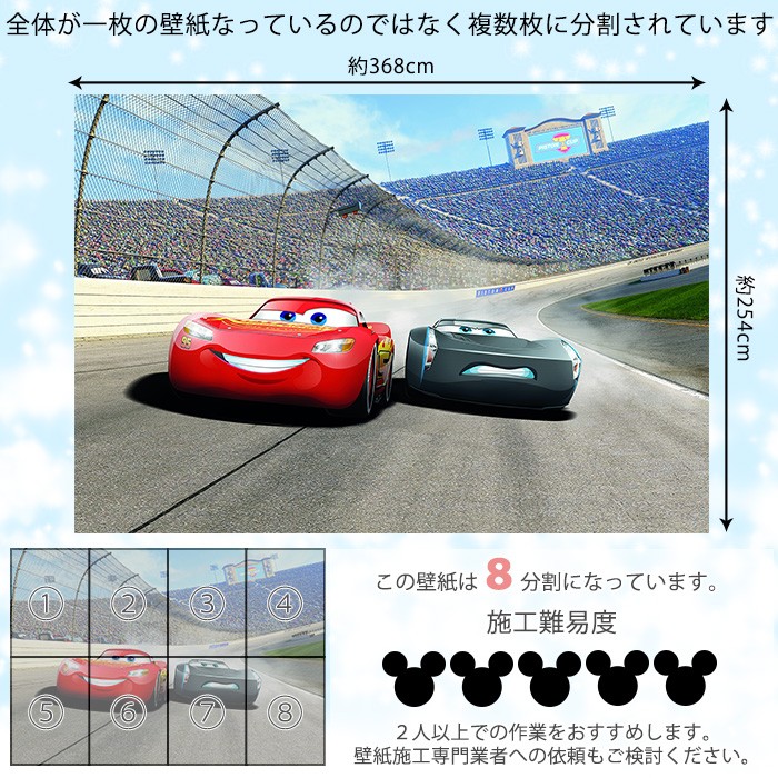 壁紙 おしゃれ ディズニー カーズ 張り替え 自分で Diy クロス 輸入壁紙 Cars 3 Curve 8 403 紙製 Kgerd041 カーテン レールのインテリアデポ 通販 Yahoo ショッピング