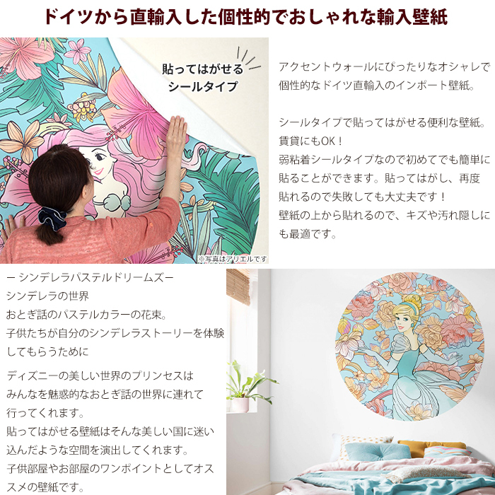 壁紙シール 貼ってはがせる 張り替え 自分で Diy おしゃれ ディズニー プリンセス シンデレラ 輸入壁紙 Dd1 003 Csz Kgerdot003 カーテン レールのインテリアデポ 通販 Yahoo ショッピング