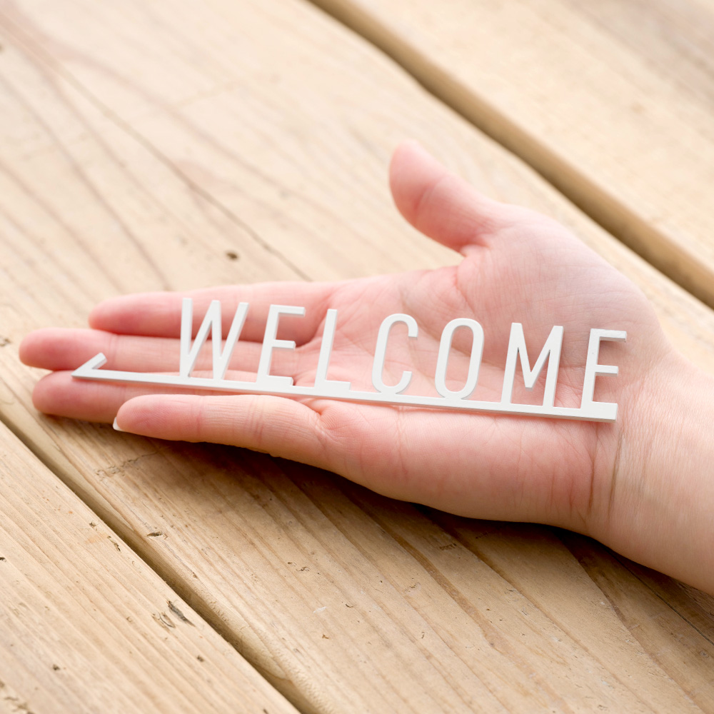 友安製作所 サインプレート ドアプレート おしゃれ アイアン WELCOME 1