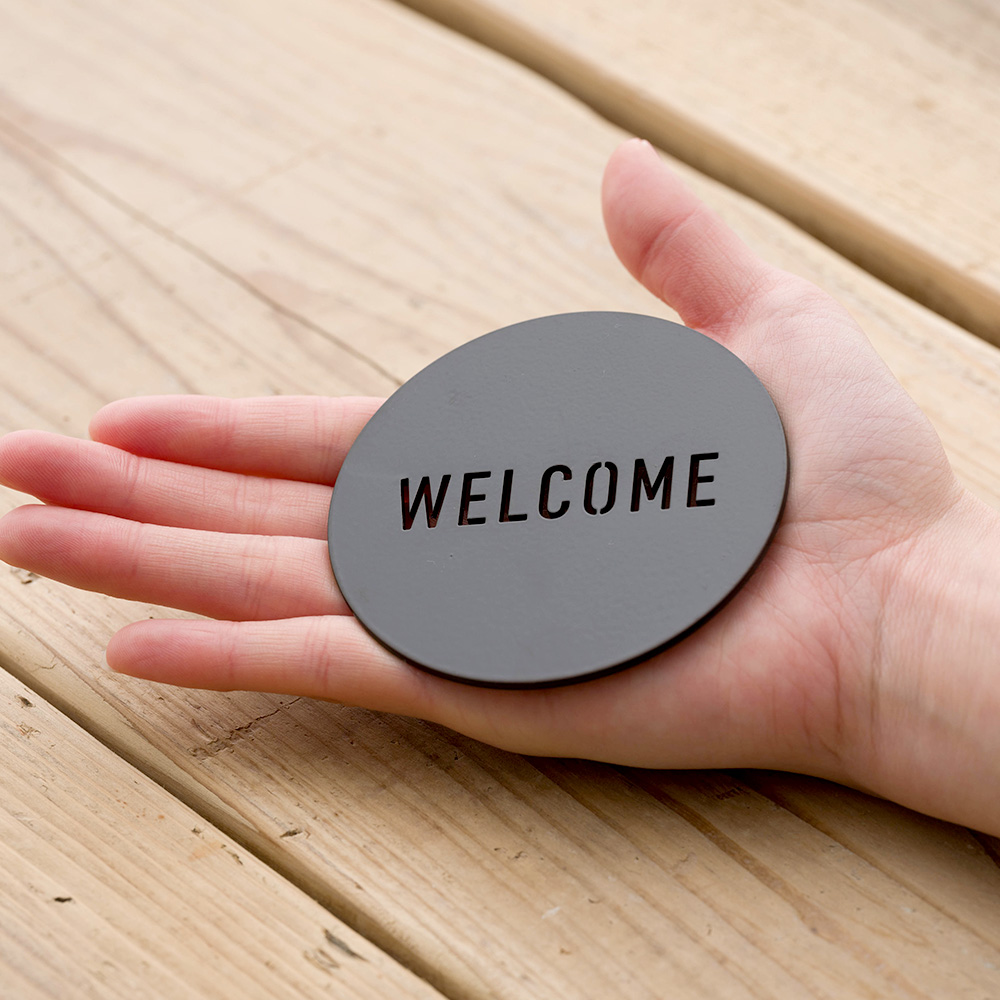 友安製作所 サインプレート ドアプレート おしゃれ アイアン WELCOME 1