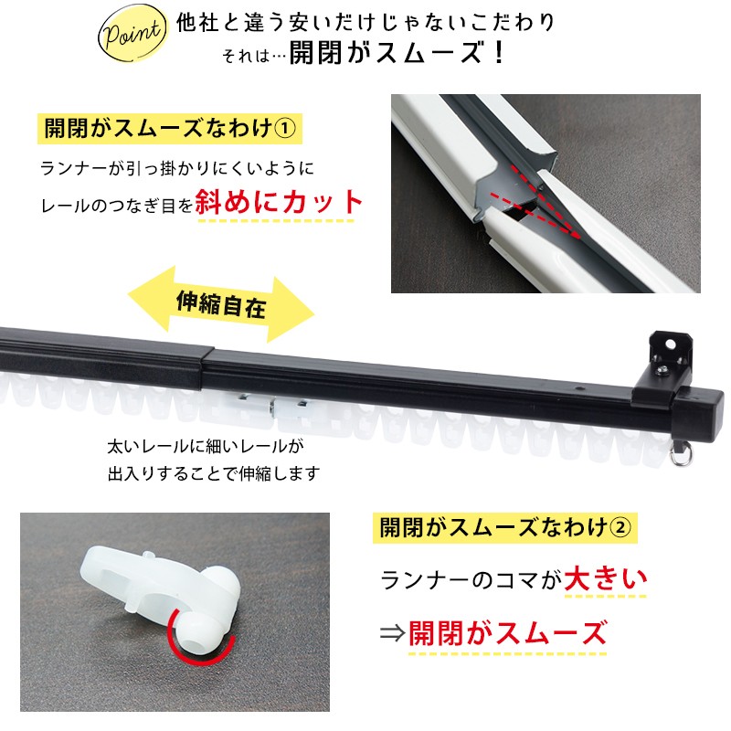 ワンマンアンドン733カーテンレール挟み込み取り付け仕様