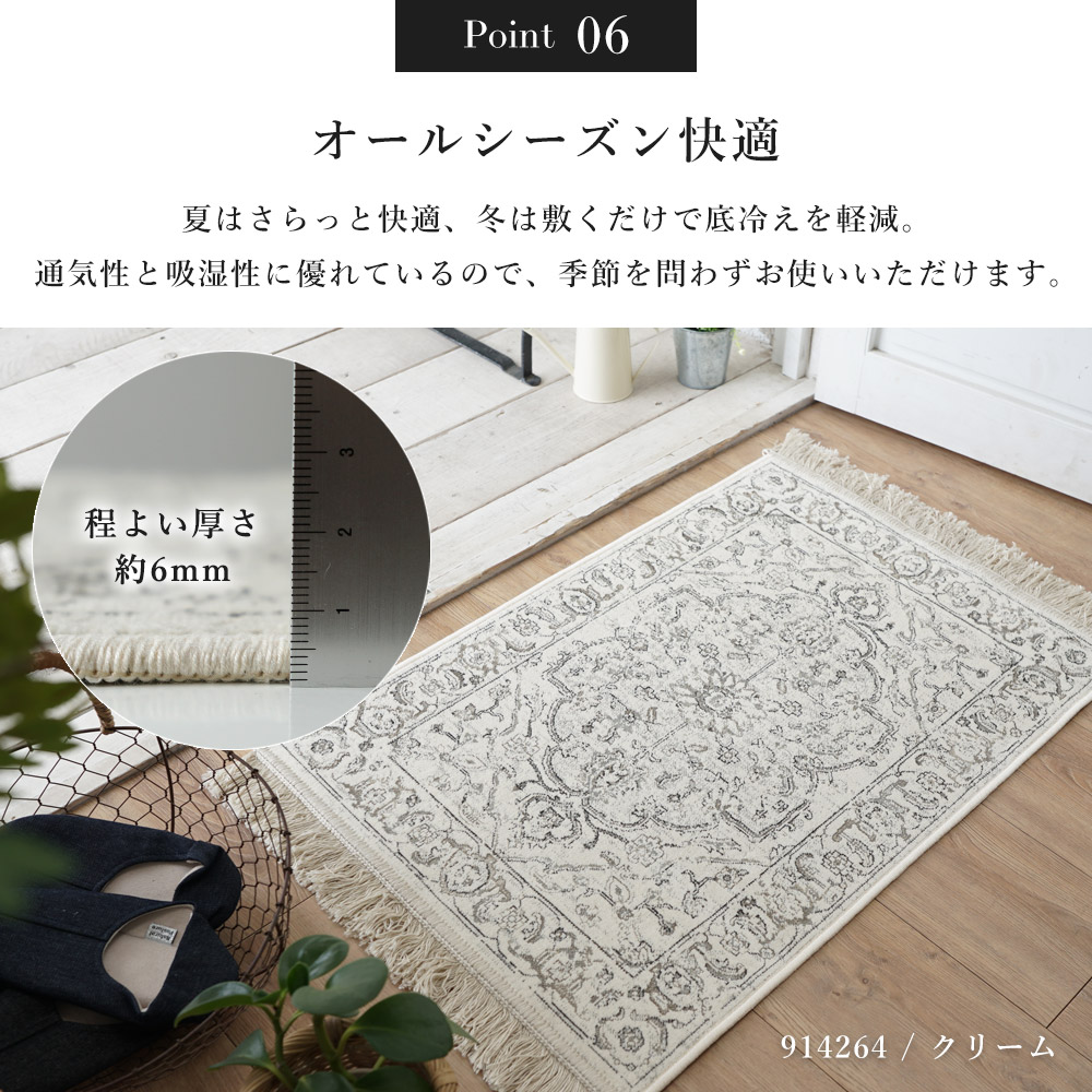 スミノエ 玄関マット 屋内 北欧 綿 大判 ベルギー製モケット織りマット