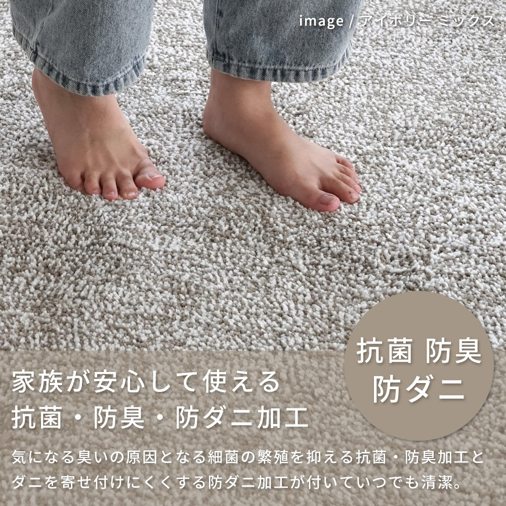 スミノエ ラグ カーペット ラグマット 洗える 抗菌 防臭 防ダニ