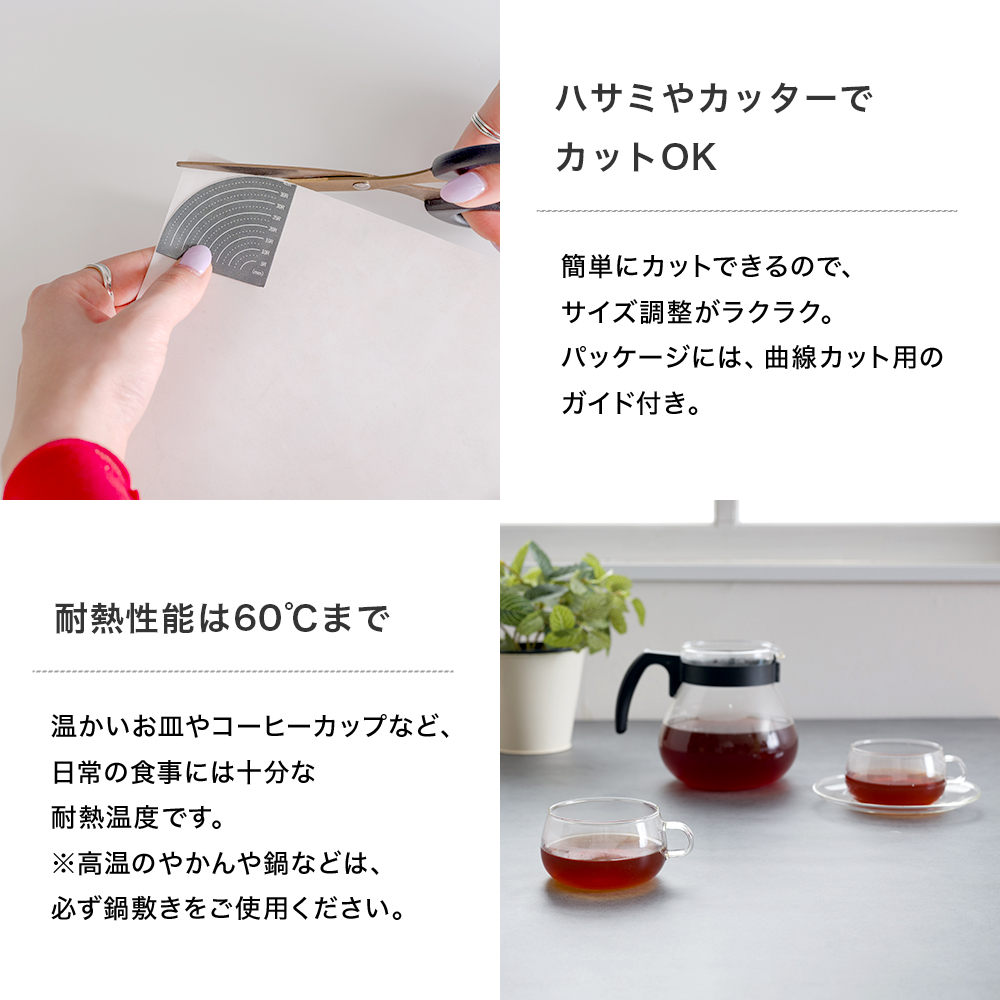 テーブルマット デスクマット ずれない 大理石...の詳細画像5