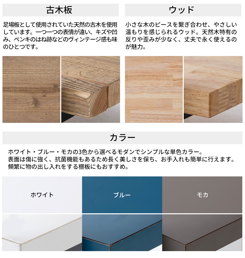 友安製作所 オープンシェルフ 木製 アイアン 2段 ラダーシェルフ