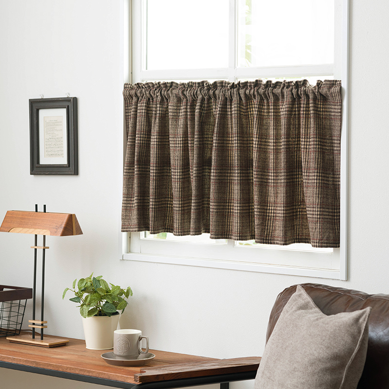 友安製作所 カフェカーテン 北欧 おしゃれ オーダー 幅131〜270cm 丈