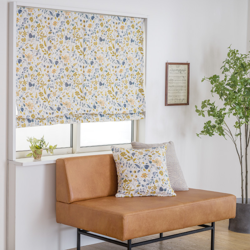 ローマンシェード サイズオーダー I型シングル 幅91〜140cm 丈101〜150cm YH8010フラリエルOKC5