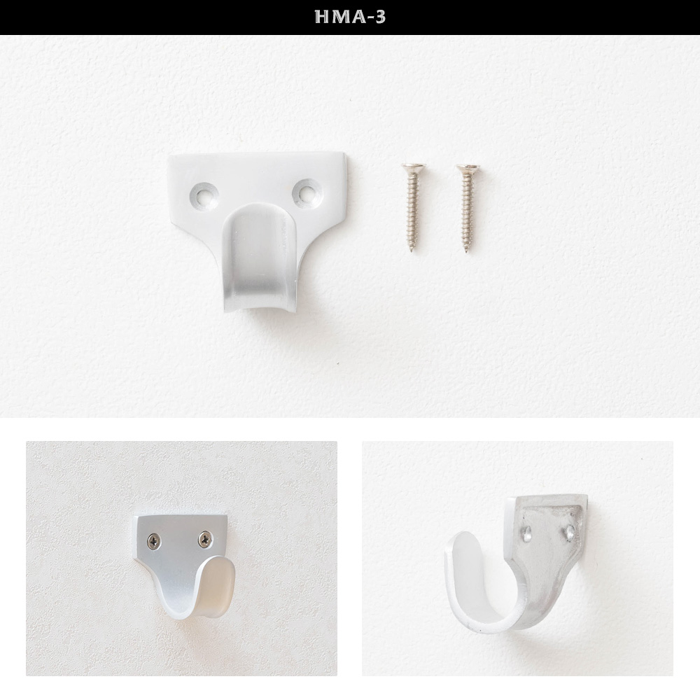 フック 壁掛け 金具 アルミ シルバー diy パーツ アルミフック HMA-6