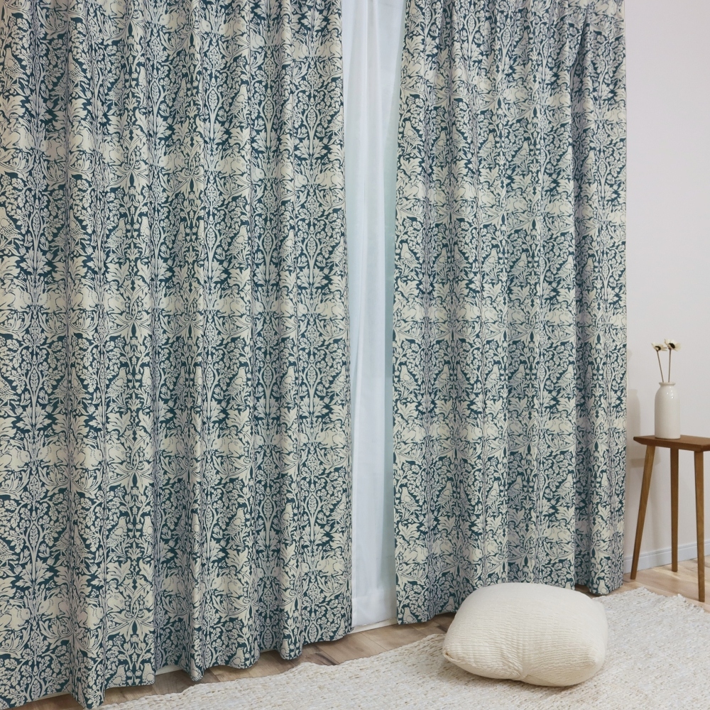 ウィリアム・モリス カーテン ブレアラビット 約130㎝×200㎝ 3級遮光 ウィリアム・モリス カーテン ブレアラビット 約130×200 3級遮光