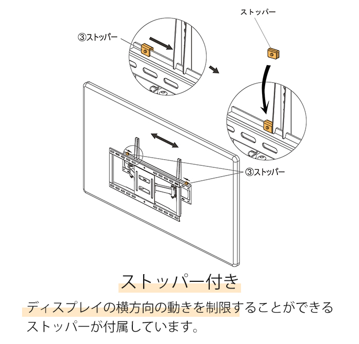 壁掛け金具 テレビ用 32〜77インチ テレビ金具 壁掛けテレビ 左右首
