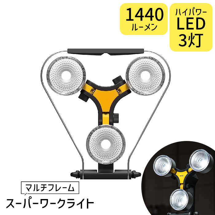 ワークライト LED 3灯 20W 屋外 屋内 コンパクト : インテリアFESTA