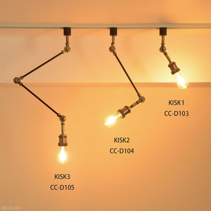 照明 スポットライト ダクトレール用 照明器具 LED電球対応 おしゃれ ヴィンテージ KISK1 ELUX｜interior-festa｜05