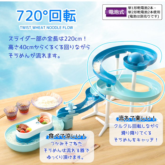 そうめん流し器 流しそうめん スライダー そうめん : インテリア