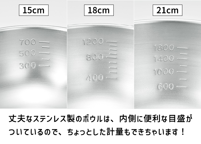 ざる 22cm ボウル 15cm 18cm 21cm 4点セット ステンレス製 丈夫 ストレーナー 水切り ストロングメッシュ 調理器具 燕三条 日本製｜interior-festa｜05