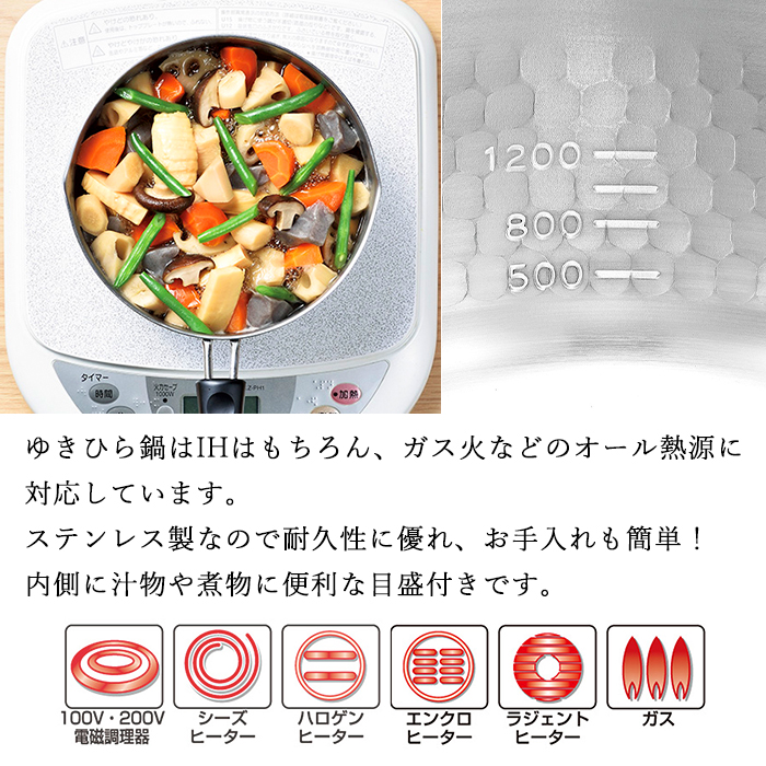 ゆきひら鍋 20cm 鍋にのせるスチームプレート 18-20cm用 セット