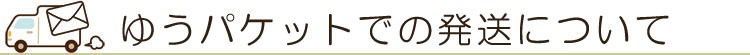 ゆうパケットでの発送について