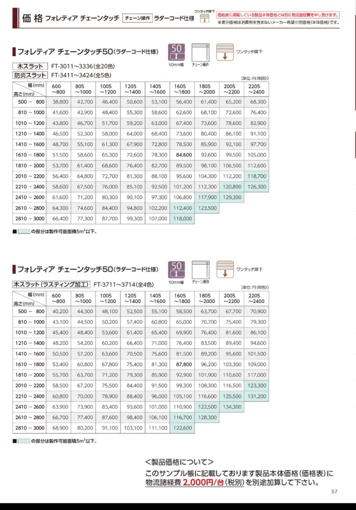 ウッドブラインド 木製 タチカワ フォレティア チェーンタッチ50