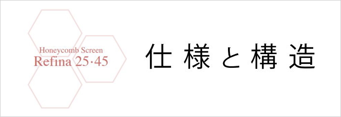 ハニカムスクリーン レフィーナ仕様と構造