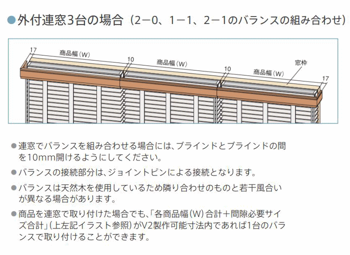 ニチベイ（Nichibei） ブラインド 木製 ウッド クレール用 後付けリア