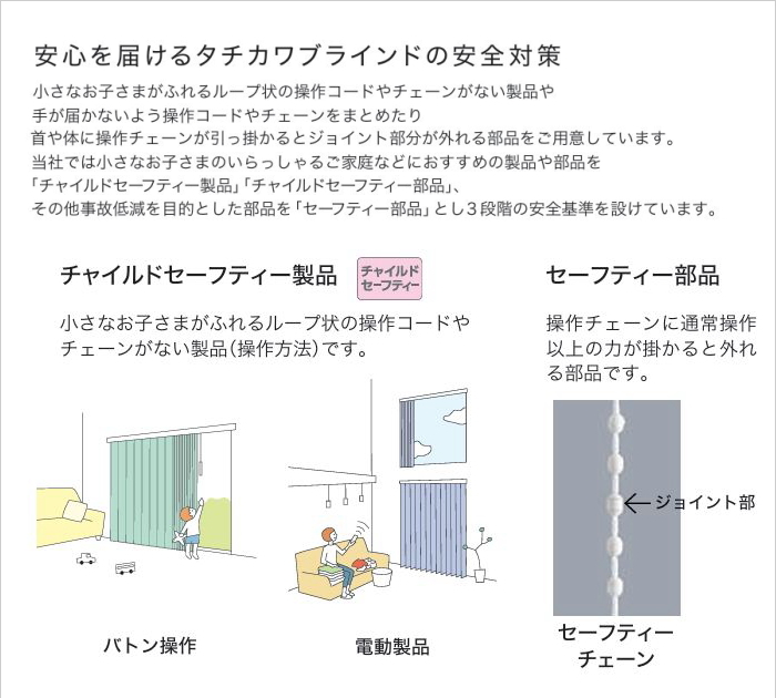 タチカワブラインドの安全対策