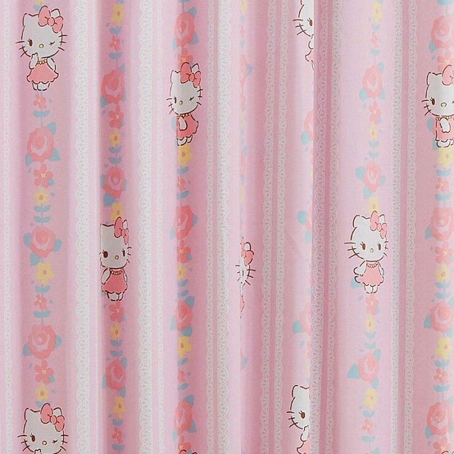 ハローキティ 2級遮光遮熱カーテン 幅100×200丈 2枚組 サンリオ Sanrio