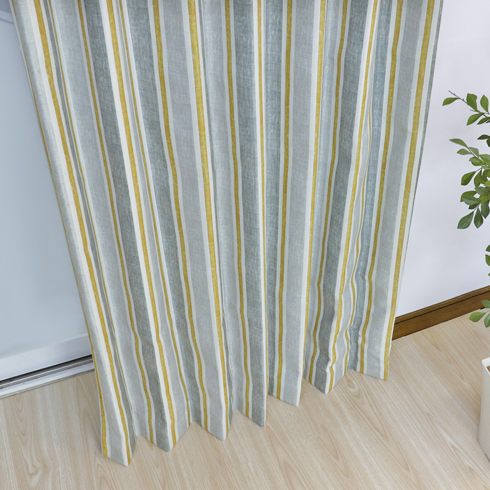 インテリアミズコシ マルチストライプ 遮光カーテン オーダー 2級遮光