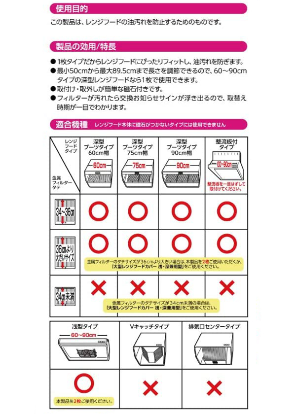 レンジフードカバー ワンタッチレンジフードカバー 32×50〜89.5cm 1枚入 20個セット （ 日本製 伸縮 マグネット レンジフィルター 換気扇フィルター ）_1