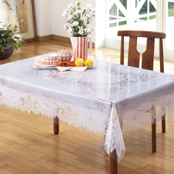 テーブルクロス 120×150cm MGプリントレース パリス 樹脂製 日本製