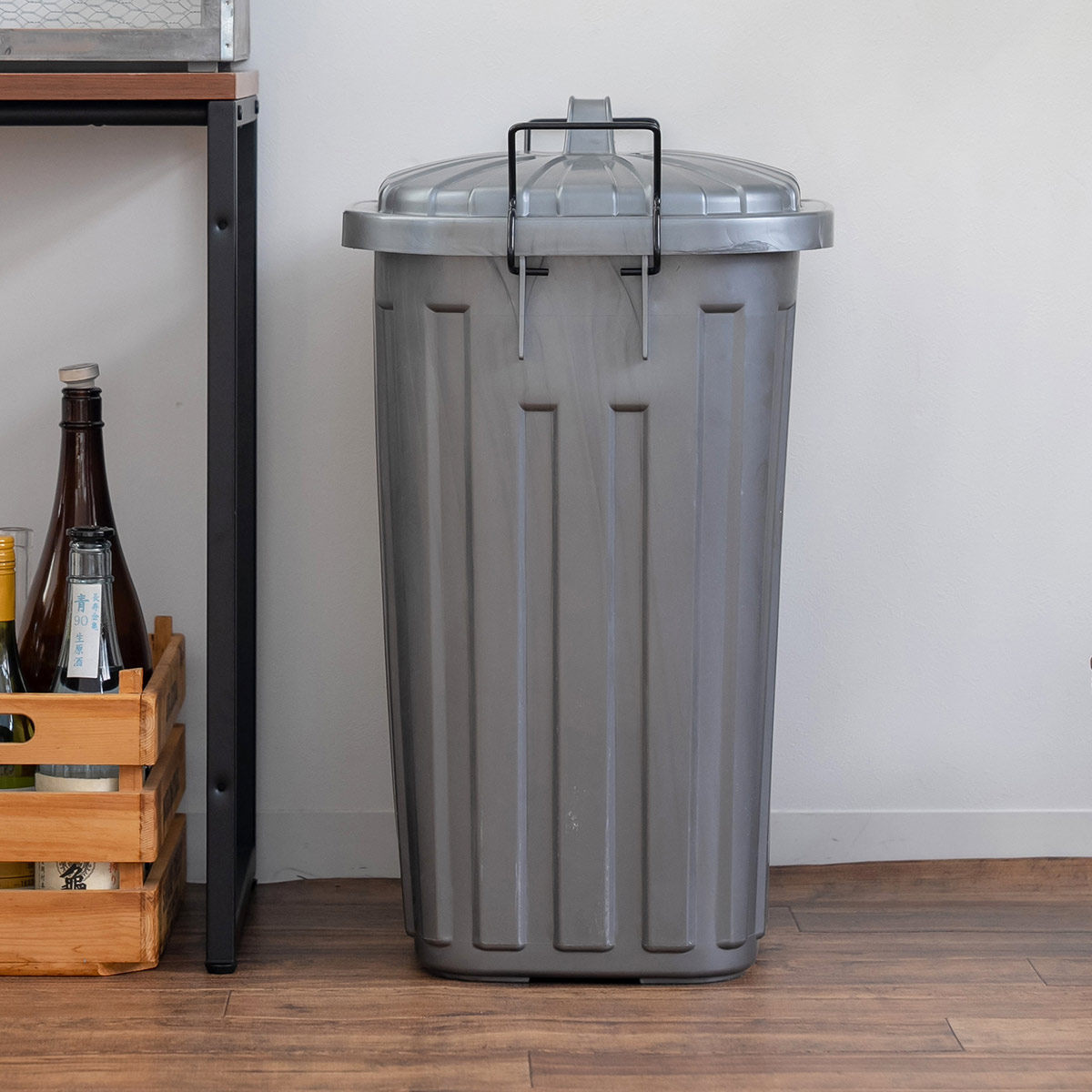 ゴミ箱 59L スーパーカン 角型 （ ごみ箱 59リットル 屋外用 大容量