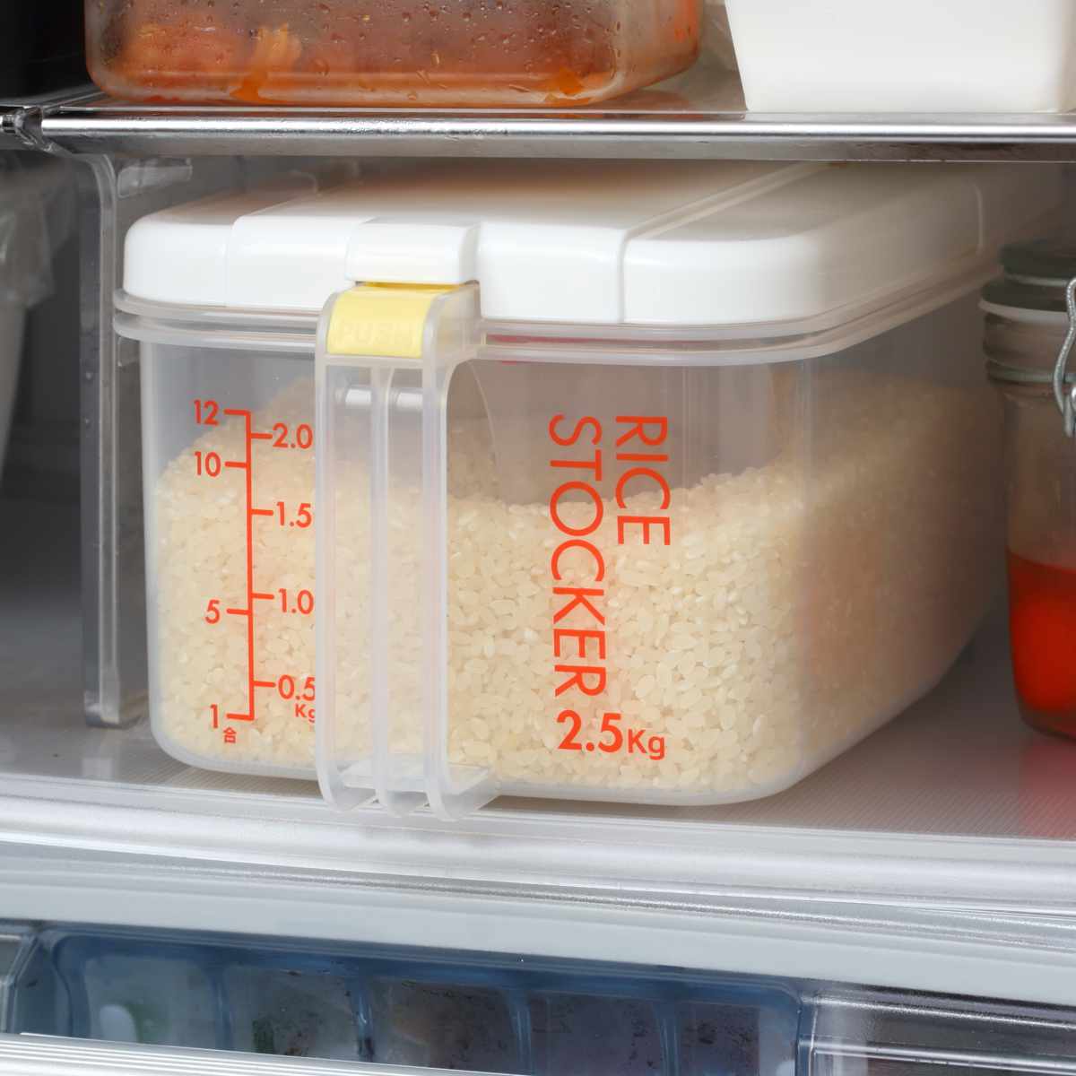 スケーター 米びつ 冷蔵庫用米びつ 横型 2.5kg 2個セット （ 計量