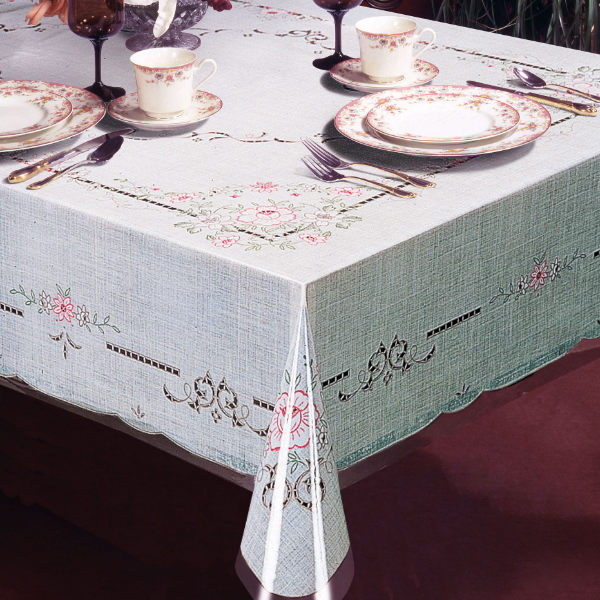 テーブルクロス 120×150cm MGプリントレース ローレライ 樹脂製 日本製