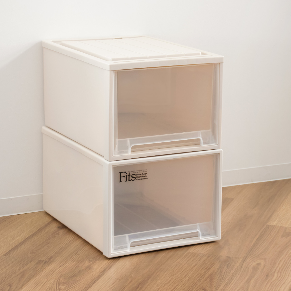 収納ケース 4個セット Fitsケースに積み重ねられる ビュートクローゼット 30 引き出し クローゼット （ 収納 衣装ケース クローゼット収納 積み重ね 幅39 ）_12