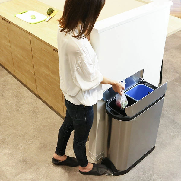 simplehuman（シンプルヒューマン） 正規品 ゴミ箱 分別 ペダル式 ふた
