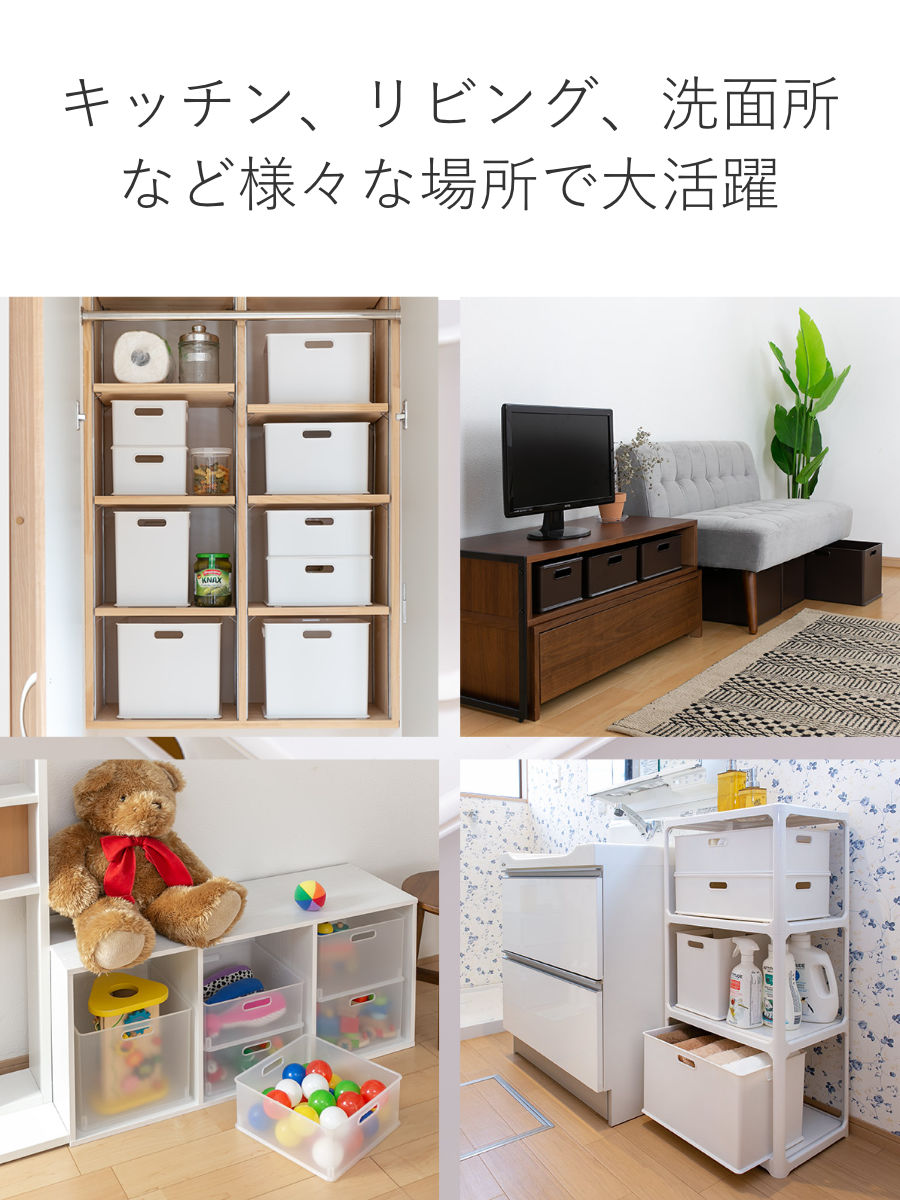 SANKA 収納ボックス 収納ケース ナチュラ インボックス S 3個セット