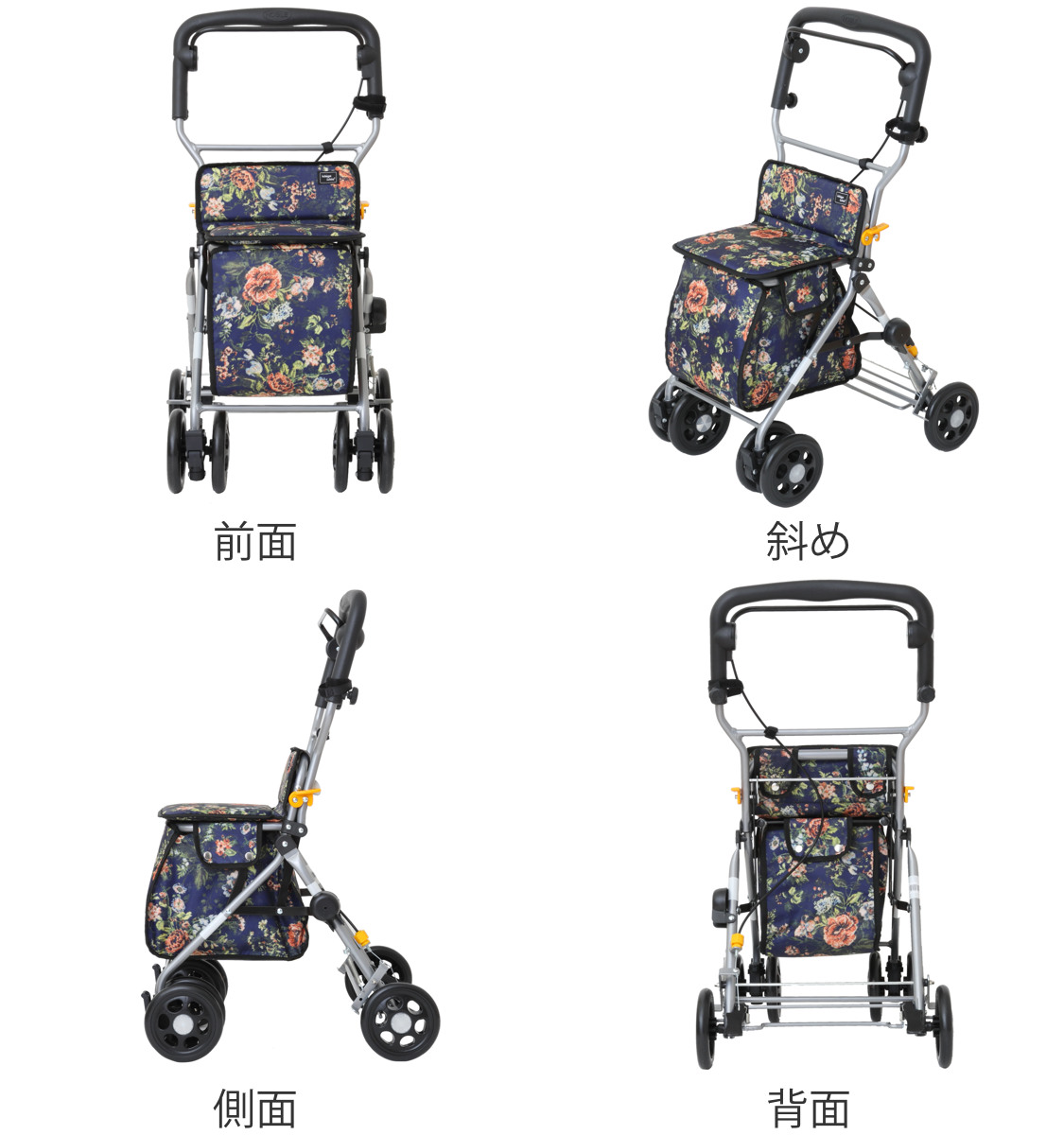 【美品】　マキテック　シルバーカー　 折りたたみ式 マキテック シルバーカー ミドルタイプ ルーク 幅広ハンドル