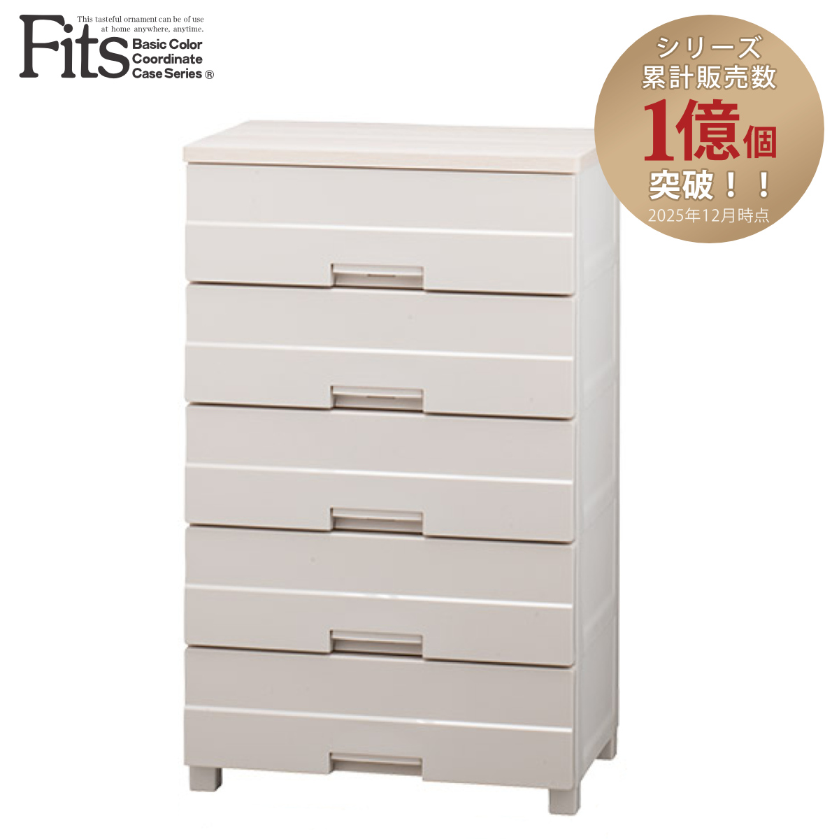 Fits チェスト プラスチック 5段 フィッツプラスイージー FE6505 幅