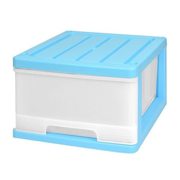 収納ケース 深型 1段 引き出し カラフルカラー プラスチック製 同色 3