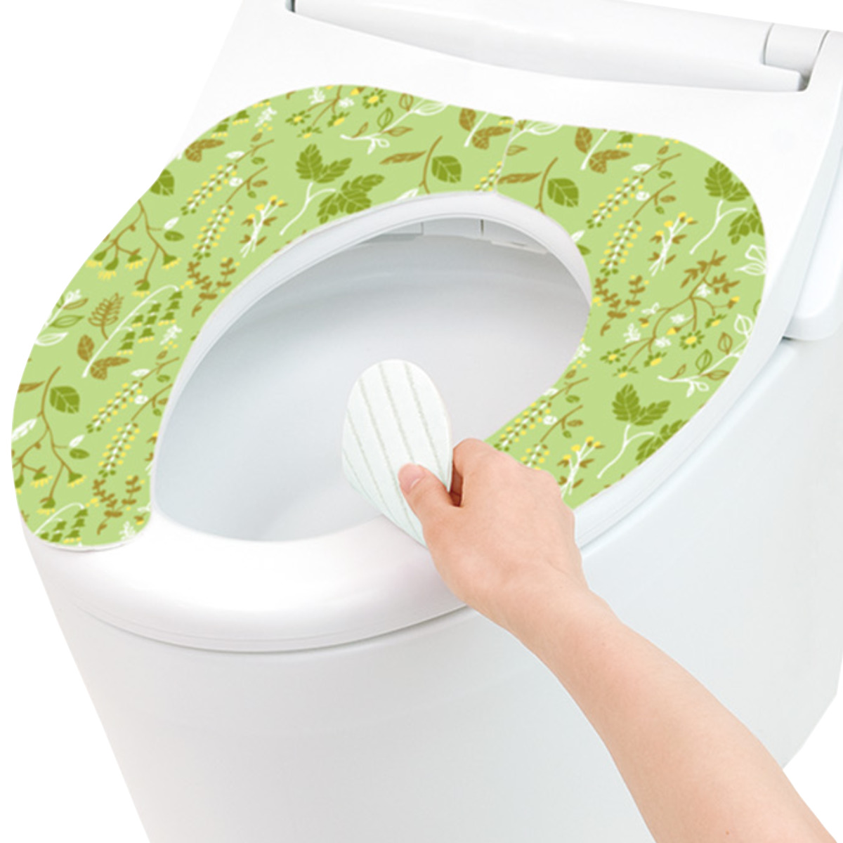 ボタニカル 爽やかなトイレ4点セット 新品 Amazon.co.jp: ○o。ボタニカル柄（グリーン）トイレセット