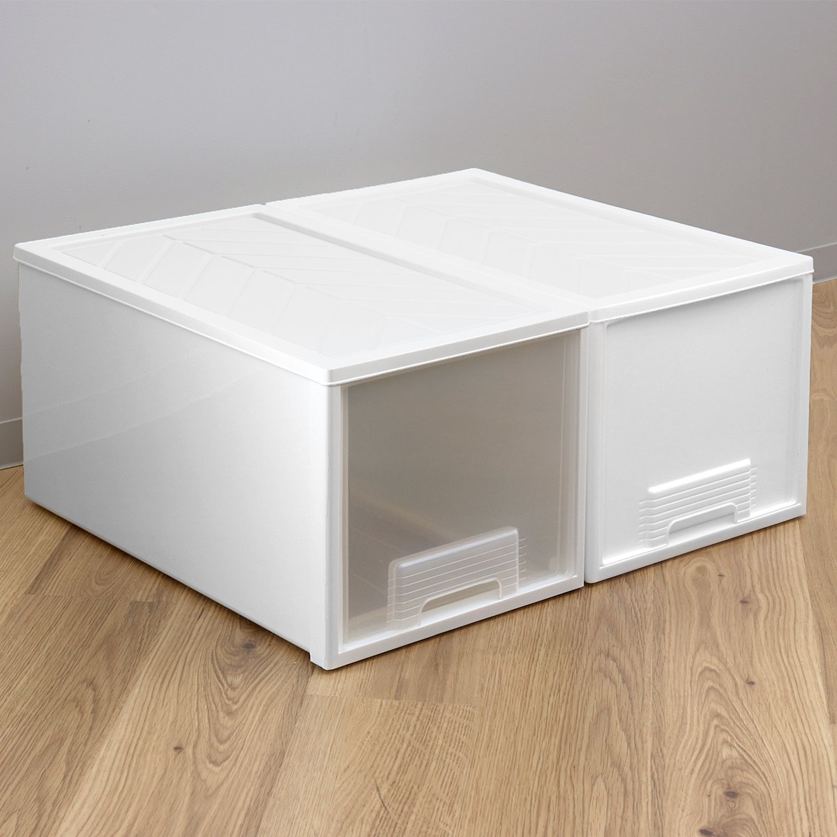 平和工業 収納ケース 4個セット クローゼット 深型 ファインテナー 幅