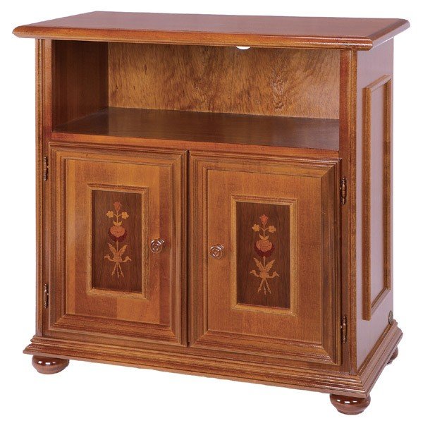 TELスタンド 電話台 クラシック調 片開き 引出し付 イタリア製 幅46cm