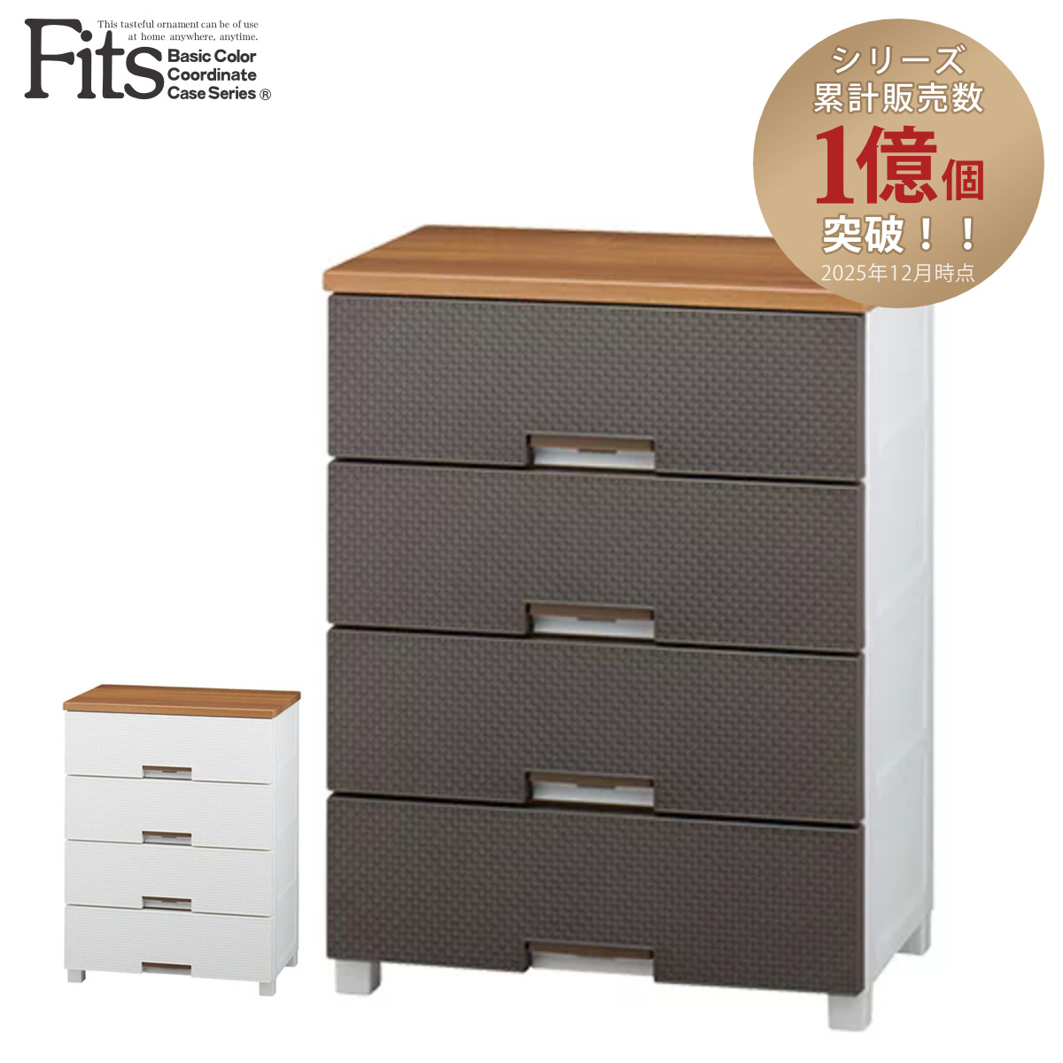 Fits チェスト フィッツプラス メッシュ 4段 幅65×奥行41×高さ85cm