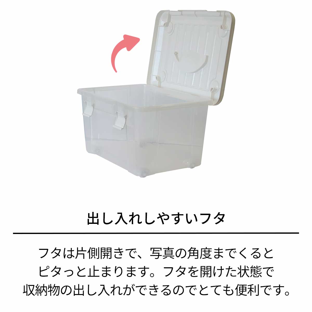天馬 収納ボックス 幅42×奥行31×高さ25cm フタ付き 持ち手付き 