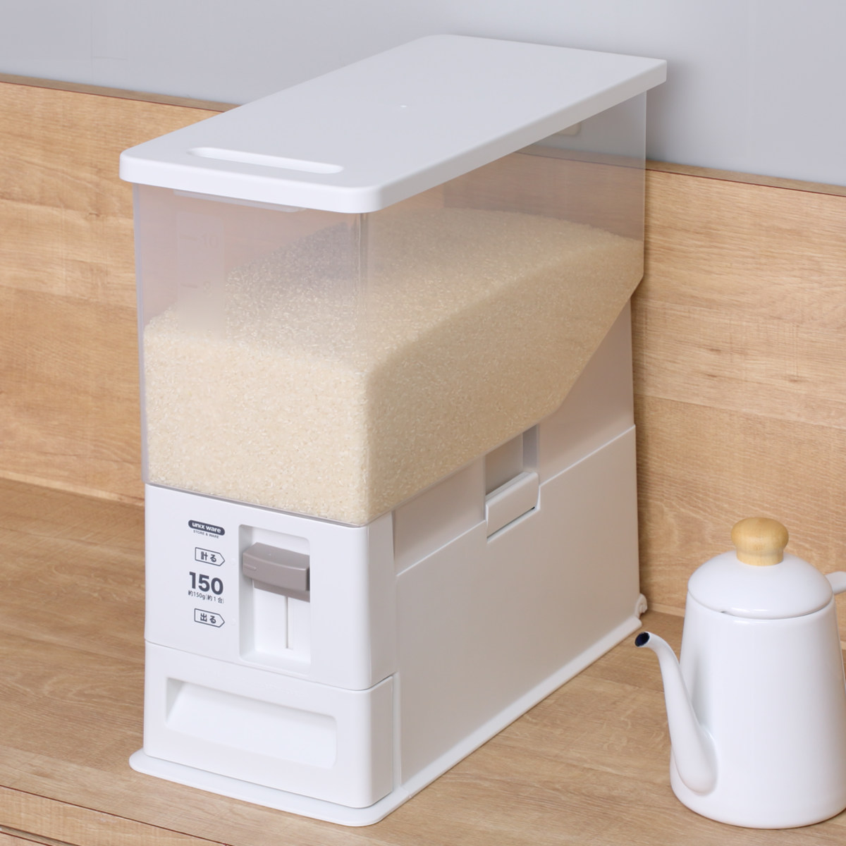 ☆ツートンカラー 無洗米兼用ライスボックス(米びつ)12kg 未使用品