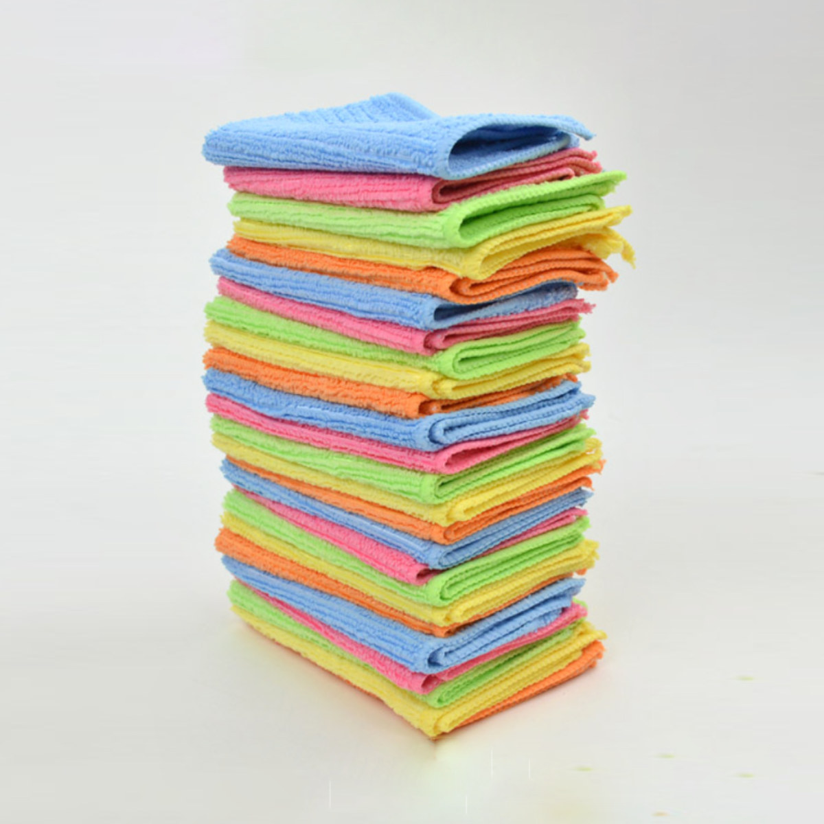 ぞうきん マイクロファイバー カラフルぞうきん 25枚入 （ 雑巾 25枚 拭き掃除 水拭き 乾拭き カラー フローリング掃除 掃除用品 ホコリ取り ）