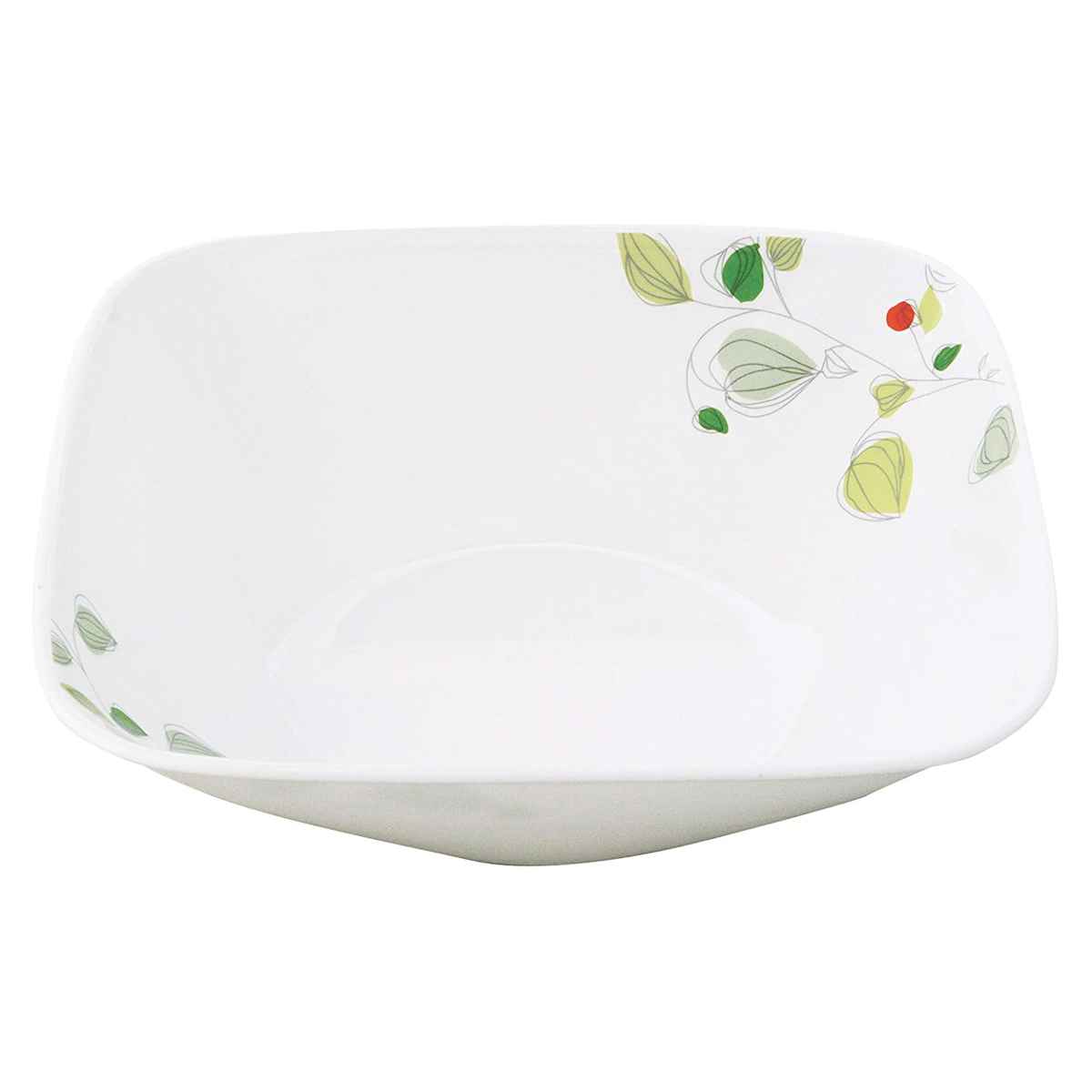 CORELLE（コレール） ボウル 23cm スクエア 白 食器 皿 角皿 グリーン