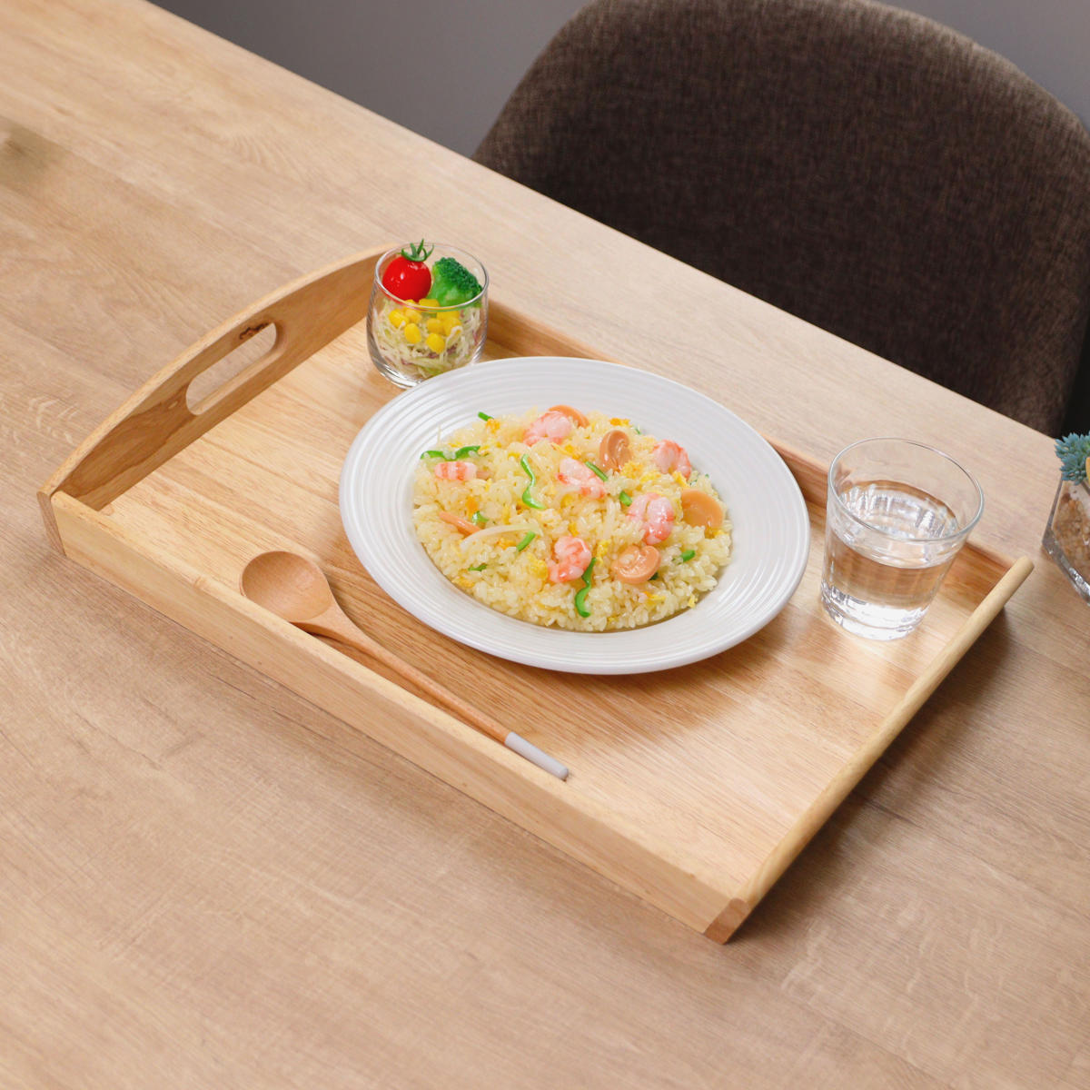 パール金属 お盆 トレー 角型 大 木製 （ 木製トレー トレイ キッチン