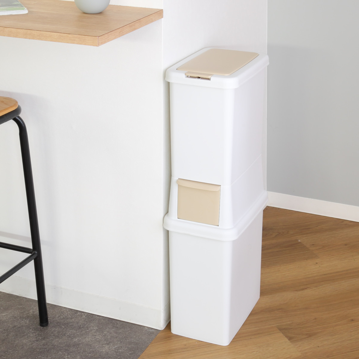 サンコープラスチック ゴミ箱 41L 分別 二段 ダストボックスファイン