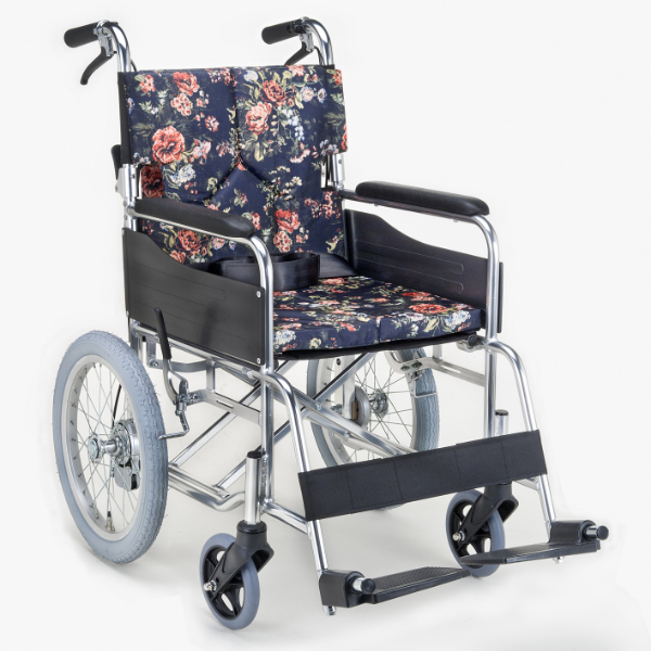 マキテック 車いす 介助式 背折れタイプ 座面幅42cm 非課税 （ 車椅子